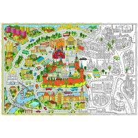 Карта-Раскраска "Москва", 101х69 (издание  ГЕОДОМ) - купить в магазине Кассандра, фото, 4607177453378, 