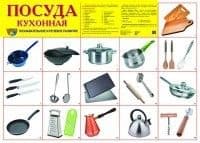Дем.плакат Посуда кухонная, А-2 - купить в магазине Кассандра, фото, 9785994913925, 
