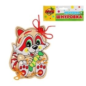 567486 Шнуровка "Енот" + 2 шнуровка - купить в магазине Кассандра, фото, 2905674860005, 