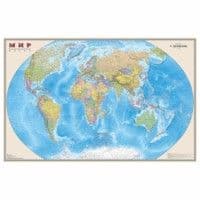 Карта.Мир.Политическая карта М1:25 млн 124х80 настенная карта (издание  ГЕОДОМ) - купить в магазине Кассандра, фото, 4660136228417, 
