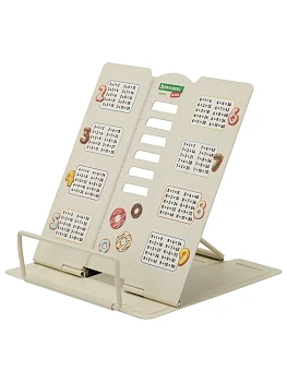 Подставка для книг и учебников BRAUBERG KIDS mini "Food" с таблицей умножения, металл, 238974 - купить в магазине Кассандра, фото, 4606224508535, 