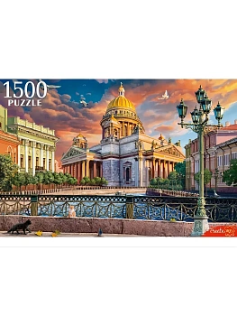 Пазл.1500.Вид на Исаакиевский собор 85*58см, картонная упаковка 35,9*24,3*5, - купить в магазине Кассандра, фото, 4670159266471, 