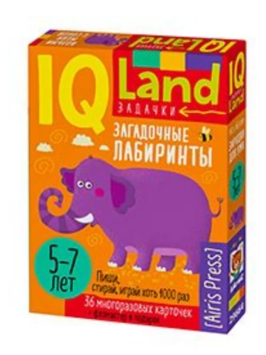 IQ Многоразовые карточки с маркером.5+ Загадочные лабиринты- купить в магазине Кассандра, фото, 9785811287376, 