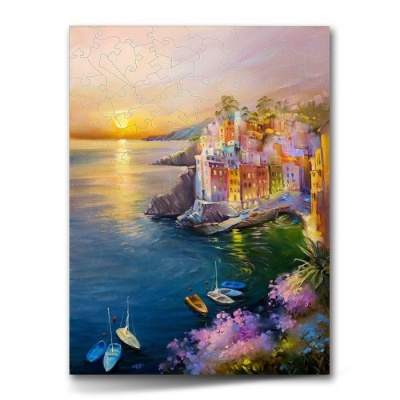 Пазл.128 RIOMAGGIORE (Пейзаж)- купить в магазине Кассандра, фото, 4627175560557, 