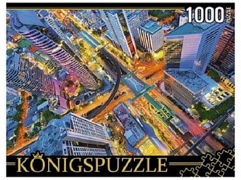 ПАЗЛ.1000.Konigspuzzle.ТАИЛАНД.НОЧНОЙ БАНГКОК - купить в магазине Кассандра, фото, 4665308106364, 
