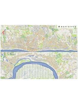 Карта.Волгоград 1400х2000 мм на банере. - купить в магазине Кассандра, фото, 2500037333693, 