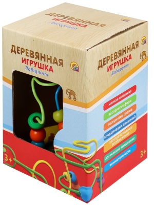 Деревянная игрушка. Лабиринт микс 11,5х10см (в коробке) микс видов (Арт. ИД-1042)- купить в магазине Кассандра, фото, 4665308210429, 