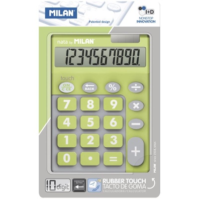 Калькулятор Milan 10-разряд, в чехле, двойное питание, салатов.150610TDGRBL- купить в магазине Кассандра, фото, 8411574045113, 
