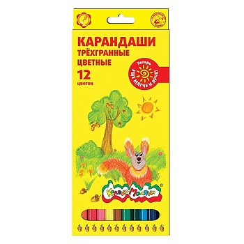 Карандаши 12цв."Каляка-Маляка" трехгранные 3+ - купить в магазине Кассандра, фото, 4602723003946, 