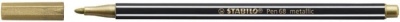 ФЛОМАСТЕР STABILO PEN 68 METALLIC ЗОЛОТО- купить в магазине Кассандра, фото, 4006381530194, 