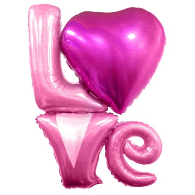 воздушный шар Надпись Love 88 см- купить в магазине Кассандра, фото, 4627147019380, 