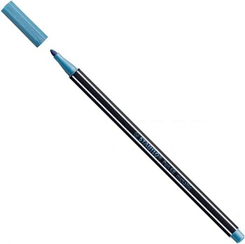 ФЛОМАСТЕР STABILO PEN 68 METALLIC МЕТАЛЛИК СИНИЙ - купить в магазине Кассандра, фото, 4006381530224, 