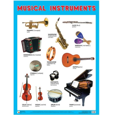 Плакаты (англ). Musical Instruments (Музыкальные инструменты)- купить в магазине Кассандра, фото, 9785431510069, 