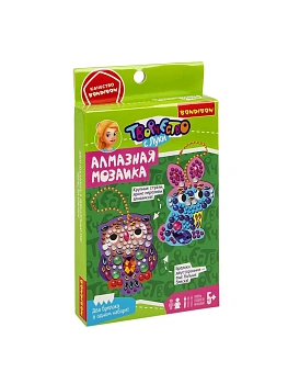 Набор для творчества . Алмазная мозаика. Брелоки ?Сова и зайчик?, двусторонние - купить в магазине Кассандра, фото, 4895136060310, 