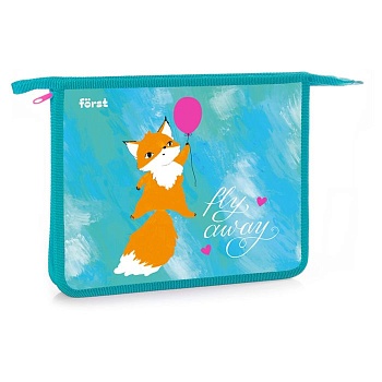 Папка для тетрадей 1 отделение, А5, F?rst "Pretty fox", 240*205*40мм, пластик, на молнии - купить в магазине Кассандра, фото, 4680211479633, 