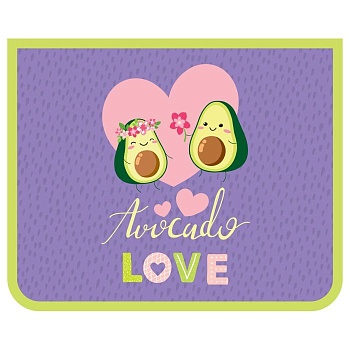 Папка для тетрадей 1 отделение, А5, ArtSpace "Avocado", 240*190*40мм, пластик, на молнии - купить в магазине Кассандра, фото, 4680211469214, 