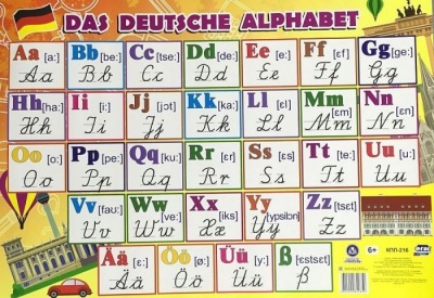 Плакат А2 Немецкий алфавит- купить в магазине Кассандра, фото, 4603262941003, 