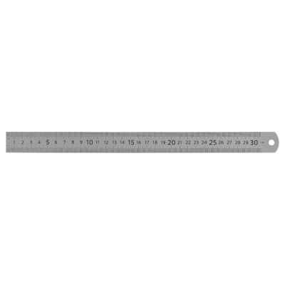 Линейка 30см СТАММ, стальная, ПВХ чехол с европодвесом- купить в магазине Кассандра, фото, 4610091305326, 