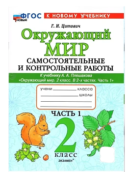 Окружающий мир 2кл.Плешаков.Самостоят.и контрольные работы.Ч.1. ФГОС НОВЫЙ (к новому учебнику) - купить в магазине Кассандра, фото, 9785377202295, 