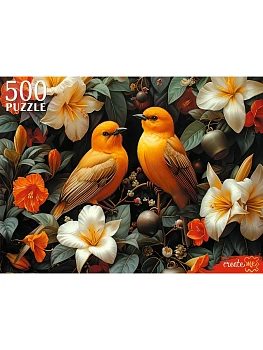 Пазл.500.Золотые птицы 50*35см, картонная упаковка 32,3*23,2*4,3см - купить в магазине Кассандра, фото, 4670159276173, 