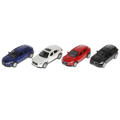 Машина металл INFINITI QX30/QX70 12см, двери, багаж, инерц, в ассорт. Технопарк уп-12шт в кор.6уп- купить в магазине Кассандра, фото, 4690590223239, 