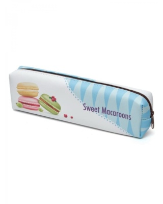 Пенал косметичка "Sweet Marcaroons, Ягоды 1" на молнии, ПВХ,20,5х7,5 см- купить в магазине Кассандра, фото, 4680203144440, 