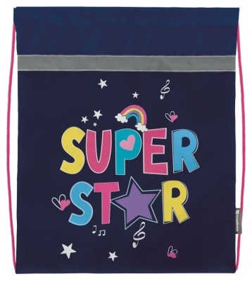 Мешок д/обуви Schoolformat SUPER GIRL 42х34 см д/девочек- купить в магазине Кассандра, фото, 4602723149675, 