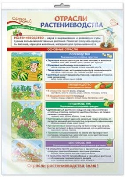 Плакат А3 В ПАКЕТЕ. Окружающий мир в начальной школе. Отрасли растениеводства - купить в магазине Кассандра, фото, 4630112021394, 