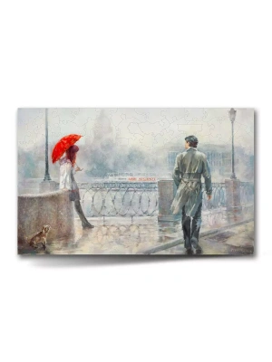 Пазл.112 Красный зонт- купить в магазине Кассандра, фото, 4627175560540, 