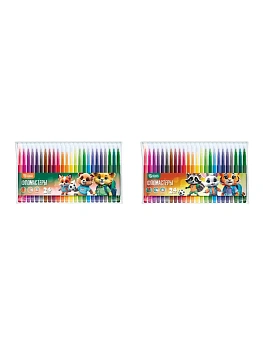 Фломастеры 24 цв.Schoolformat ЯРКИЕ ЗВЕРЯТА классические кругл. корп. смываемые блист. упак. - купить в магазине Кассандра, фото, 4602723189176, 
