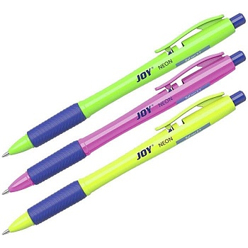 Ручка шариковая автоматическая "Erich Krause" Ultra Glide Technology Joy Neon синяя 0,7мм - купить в магазине Кассандра, фото, 4041485433477, 