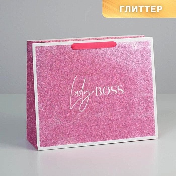 Пакет ламинированный Lady boss, M 32 * 26 * 12 см   5285469 - купить в магазине Кассандра, фото, , 