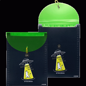 Папка с резинкой с 6-ю отд."deVENTE. UFO Taxi" A4 (260x340x30 мм) 600 мкм, фактура "песок" - купить в магазине Кассандра, фото, 4627185283996, 