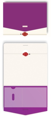 ПАПКА-КОНВЕРТ НА КНОПКЕ 225*310 ММ ФИОЛ- купить в магазине Кассандра, фото, 6926032378587, 
