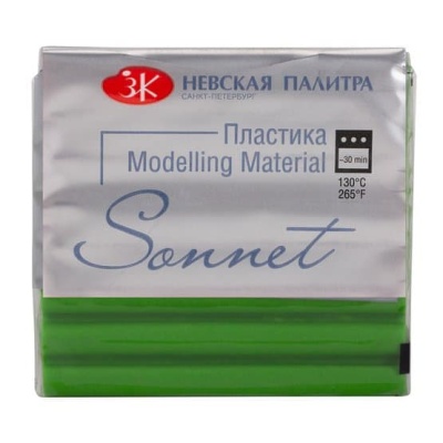 Полимерная глина " Сонет " брус 56гр лесной зеленый- купить в магазине Кассандра, фото, 4690699019566, 