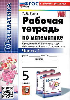 Математика 5 класс Виленкин(Просвещение). Рабочая тетрадь. часть 1. ФГОС НОВЫЙ (к новому учебнику) - купить в магазине Кассандра, фото, 9785377197911, 
